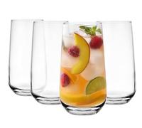 Glasmark KROSNO 1992 Set di bicchieri da long drink, 4 pezzi, 430 ml, bicchieri da acqua, bicchieri da cocktail, in vetro highball, lavabili in lavastoviglie.