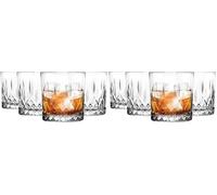 Glasmark KROSNO 1992 Set di Bicchieri da Whisky - 4 Pezzi 280 ml per Rum, Gin, Bourbon, Cocktail - Tagliati e Lavabili in Lavastoviglie (Confezione da 2)