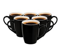 Glasmark KROSNO 1992 Tazza in Ceramica 6 Pezzi Set di Tazze da Caffè e Tè Nere 350 ml