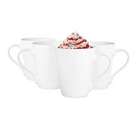 Glasmark KROSNO 1992 Tazza in ceramica Set da 4 tazze da caffè da 300 ml Tazza da caffè Tazza da tè Tazze da tè Lavabile in lavastoviglie Bianco Maja