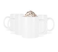 Glasmark KROSNO 1992 Tazza in ceramica Set da 4 tazze da caffè da 300 ml Tazza da caffè Tazza da tè Tazze da tè Lavabile in lavastoviglie Bianco Rita