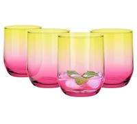 Glasmark KROSNO, 300 ml, set di 4, bicchieri, bicchiere highball, bicchieri colorati, bicchieri da acqua, cocktail, perfetti per la casa, ristoranti e feste, set di bicchieri, forma classica