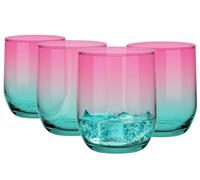 Glasmark KROSNO, 300 ml, set di 4, bicchieri, bicchiere highball, bicchieri colorati, bicchieri da acqua, cocktail, perfetti per la casa, ristoranti e feste, set di bicchieri, forma classica