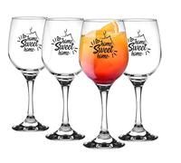 Glasmark Krosno Bicchiere da vino 0,25 l Bicchieri da vino rosso Set di 4 bicchieri per vino rosso Bicchiere da vino bianco Bicchiere da vino rosso Bicchieri da vino rosso Bicchieri da vino bianco Calice da vino in vetro Lavabile in lavastoviglie Home Sweet Home 4 x 250 ML