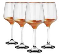 Glasmark Krosno bicchiere da vino 0,3 l bicchiere da vino rosso set da 4 bicchieri da vino con base dorata bicchieri per vino rosso vino bianco bicchiere da vino rosso bicchieri da vino rosso bicchieri da vino bianco calice da vino in vetro lavabile in lavastoviglie 4 x 360 ml