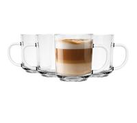 Glasmark Krosno Latte Macchiato Set di 4 bicchieri da tè con manico, bicchieri da dessert per acqua, caffè e vin brulé, 4 x 220 ml