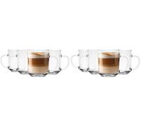 Glasmark Krosno Latte Macchiato Set di 8 bicchieri da tè con manico, bicchieri da dessert per acqua, caffè e vin brulé, 4 x 220 ml