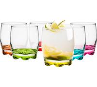 Glasmark KROSNO, Set Da 6 Bicchieri Con Fondo Colorato, Bicchieri Da Long Drink,