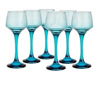 Glasmark Krosno Set di 6 bicchieri da liquore, 75 ml, per liquori, bicchieri da liquore, set regalo, vodka, turchese, 6 x 75 ml