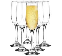 Glasmark Krosno - Set di 6 bicchieri da spumante, 0,2 litri, per champagne e prosecco, 6 x 200 ml