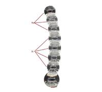 Glass 8 Anal Beads Butt Plug G-spot Stimulation Dildo Penis Artificial Dick Gay Masturbate Adult Sex Toy For Women Men(C)