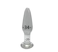 Glass Anal Plug 3 Size Butt Plugs Trainer Transparent Dildos Anal Plugs For Beginners Adult Set Products Sex Toys For Women Men(A62-B M)