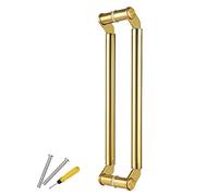 Glass/barn/Front Door Pull Handles,Double-Sided paired Door Handle, Stainless Steel Pole Hardware Set, Commercial Heavy Duty Push Pull Handles(Gold,80cm/31 1/2"-76cm)