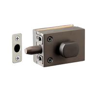 Glass Cabinet Lock, No Drill Anti-Theft Floor Latch, Security Zinc Alloy