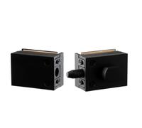 Glass Cabinet Lock, No Drill Anti-Theft Floor Latch, Security Zinc Alloy