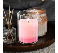 Glass Candle Holder Sleeve Clear Protector Reusable for Home and Desktop Use