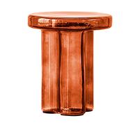 Glass Coffee Table Low Table Modern Light Luxury Simple Round Side Table Home Living Room Bedroom Garden Small Coffee Table Green Short (Orange Tall)