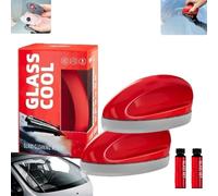 Glass Cool - Detergente per parabrezza Glass Cool, potente detergente per parabrezza e sverniciatore per pellicole oleose, spazzola per la pulizia delle pellicole oleose per auto (2 set)
