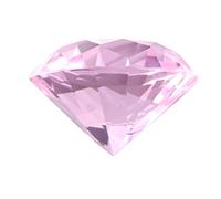 Glass Crystal Diamond Nail Art Display Faceted Shiny Hand Model Ornament High Transparency Durable for Manicure Photography Decor White Pink 60mm (60MM rosa)