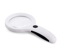 Glass da portata portatile con 8 LED LED - 90 mm 22mm con lente da 8x da 2,5x - ingrandimento di lettura illuminato per gli anziani lettura, scarsa visione, degenerazione maculare, hobby e mestieri