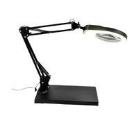 Glass d'Ingrandimento con Luce e Supporto, Lampada da ingrandimento 10x, Lente in Vetro Ottico da 5 ", ingrandimento della scrivania del Braccio Girevole Regolabile per la Lettura di Hobby