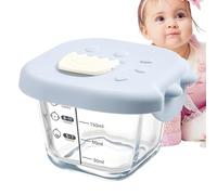 Glass Food Bowl Set - Silicone Dinosaur Lid Airtight Mini Meal Container Fridge Safe Dishware | Overnight Oats Storage, Food Portioning, Lunch Packing, Home Kitchen Organization, Keeping So