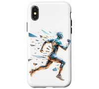 Glass Fragment Art Corsa Maratona Corridore Maratoneta Custodia per iPhone X/XS