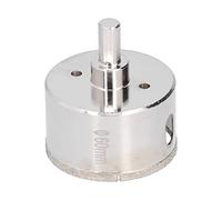 Glass Hole Saw Drill Bit | 60mm Hardened Alloy Steel Cutter for Ceramic Tiles/Marble/Vitrified Planes | Long - lasting & Efficient Chip Removal Design | 65mm Total Length
