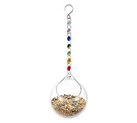 Glass Hummingbird Feeder - Transparent Bird Feeder With Chain Hook