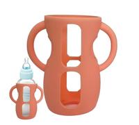 Glass Kids Bottle Silicone Sleeve | Robust Material Easy To Mount Feeding Bottles Holder With Handles | Convenient Cleaning Anti-Drop And Shockproof Bottles Holder,Protect Kids Bottle
