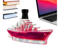 Glass Liquor Bottle - 350ml Warship Shape Container, Transparent Drink Holder, Elegant Spirit Storage Jar, Creative Display Enhances Shelf Decoration Presentation Appeal Collecting Experience