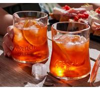 Glass MaDe Coppia di bicchieri 100% riciclati realizzati dal recupero di bottiglie Aperol, il regalo ecologico perfetto ideale per cocktail e spritz Packaging ecosostenibile incluso