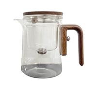 Glass Magic Pot - Gla - con infusore | Chiara separazione 'acqua Carafe con manico in legno | Anti Spill - Tè Steeper Pot Apartment posto di lavoro dormitorio per la scuola domestica comodo