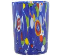Glass Of Venice Bicchiere da liquore in vetro di Murano italiano, 56,7 g, design artistico con schizzi di colore blu, per liquore, limoncello, tequila, vodka, sake, fatto a mano a Venezia, Italia