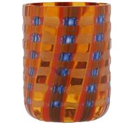 Glass Of Venice Bicchiere da liquore in vetro di Murano italiano, 59 ml, design martellato Millefiori, colore: rosso, per liquore, limoncello, tequila, vodka, sake, fatto a mano a Venezia, Italia