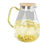 Glass Pitcher With Lid - Keeps Beverages Fresh & Spill-Proof 2L