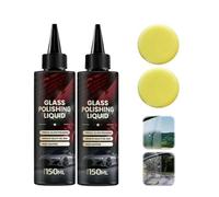 Glass Polishing Liquid,Car Glass Oil Film Remover,Auto Glasses Polish,Anti-Fog Hydrophobic Coating Spray,Removes Swirls, Scratches, Oil (2pcs)