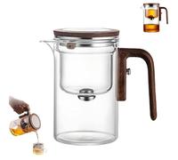 Glass Pot, Magnetic Tea Pot with Infusers, One-Click Tea Drinking Pots with Filter, Easy Separation, Water Separation Glass Teapot for Loose Teas & Blooming Teas (800ML)