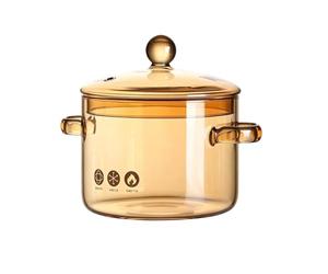 Glass Pots Slow Cooker CookwareGlass Heat-Resistant Clear Cookware with Lid