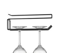 Glass Rack Under Cabinet - 9.06x2.36x1.38 Inches Wine Glass Rack Under Cabinet | No Drill Space Saving Metal Glassware Drying | GlassStorage Glassware Racks,for Kitchen Cellar Dining Room Display