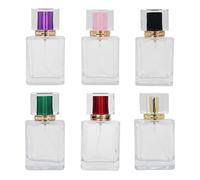 Glass Refillable Perfume Atomizer Bottle SafeMaterial Spray Dispenser for Travel [6pcs Glass Refillable Perfume Bottle]