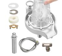 Glass Rinser - High Pressure Stainless Steel Bottle Cleaner | Cup Cleaner For Home, Restaurant, Apartment, Businesses, Rental | Fast Easy Beverage Glass Cleaning Tool