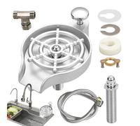 Glass Rinser - Kitchen Sink Washer | High Pressure Bottle Cleaner Stainless Steel Press Down Spray Tool For Cups Mugs Home Dorm Hotel Restaurant Apartment Counter Accessory Durable