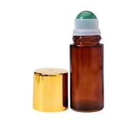 Glass Roller Bottles - Amber Oil Containers - Travel Rollers | Aromatherapy Perfume Essential Oil Storage System Beauty Wellness Travel Portable Container Organization Gift With Purse Ţravel Kit