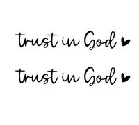 Glass Sticker - Car Decal | Window Decal | 2 pezzi Trust in God Vehicles Window Decals Car Stickers Window Sticker with Religious Message for Family, Friends, Men, Women, and Mom