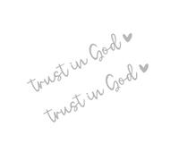 Glass Sticker - Car Decal | Window Decal | 2 pezzi Trust in God Vehicles Window Decals Car Stickers Window Sticker with Religious Message for Family, Friends, Men, Women, and Mom