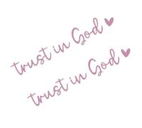 Glass Sticker - Car Decal | Window Decal | 2 pezzi Trust in God Vehicles Window Decals Car Stickers Window Sticker with Religious Message for Family, Friends, Men, Women, and Mom
