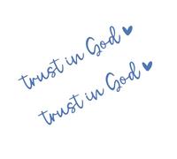 Glass Sticker - Car Decal | Window Decal | 2 pezzi Trust in God Vehicles Window Decals Car Stickers Window Sticker with Religious Message for Family, Friends, Men, Women, and Mom
