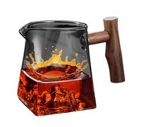 Glass Teapot, Decanter with Mountain Design, Heat Insulated Pour Over Coffee Beaker, Elegant Beverage Container for Coffees, Water, Juice, Kitchens, Cafe, Tea Room, Homes