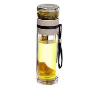 Glass Water - 2.76x9.06 Inches, | Glass Infuser With Stainless Steel Filter | Portable Fruit Infuser, Leakproof Travel Cup For